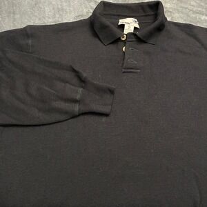 I LEVRIERI Sweater Mens XL Black 100% Pure Merino Wool Long Sleeve Made in Italy